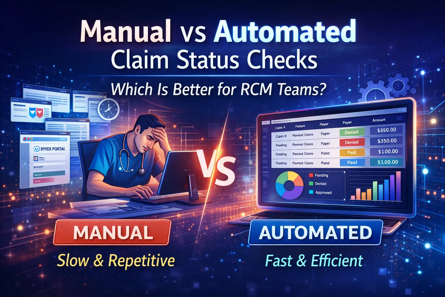 Manual vs Automated Claim Status Checks: Which Is Better for RCM Teams?