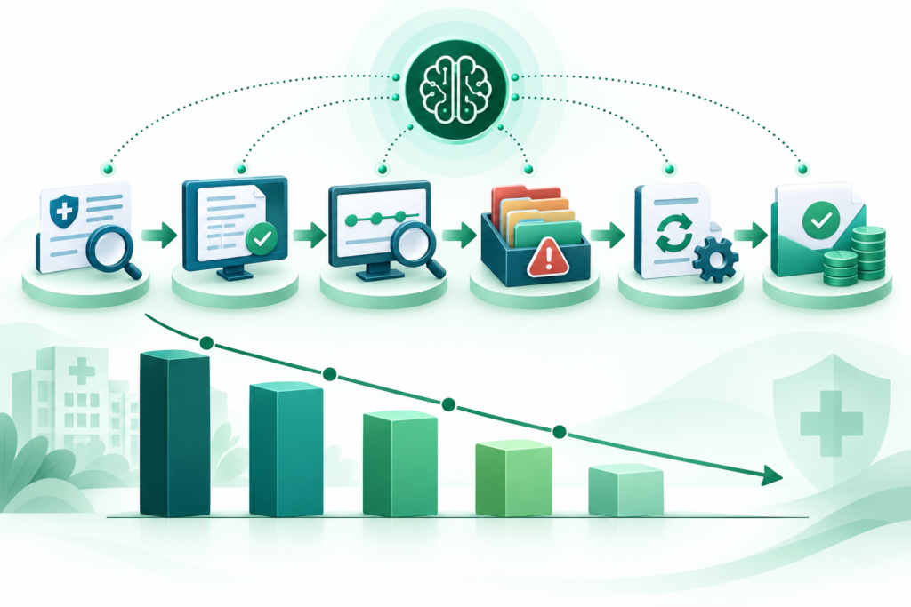 AI claim status automation workflow for reducing medical billing AR delays